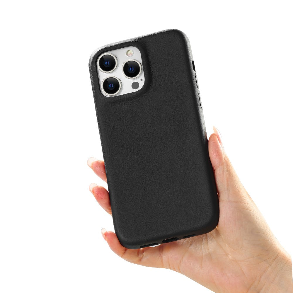 For iPhone 14 Pro Case Skin-Touch Lambskin Texture PU Leather + PET Phone Cover