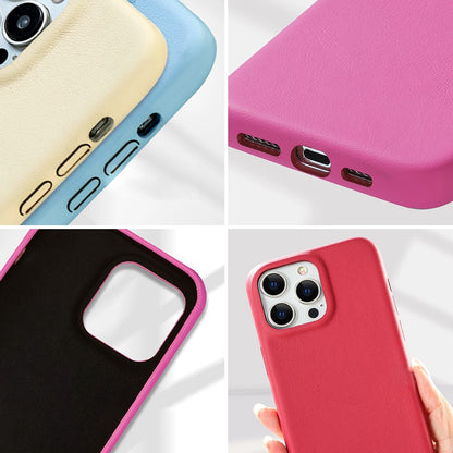 For iPhone 14 Pro Case Skin-Touch Lambskin Texture PU Leather + PET Phone Cover