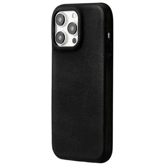 For iPhone 14 Pro Phone Case Skin Touch Litchi Texture Leather Coated PET Mobile Cover