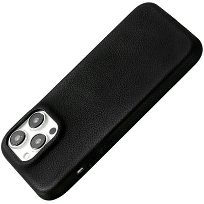 For iPhone 14 Pro Phone Case Skin Touch Litchi Texture Leather Coated PET Mobile Cover