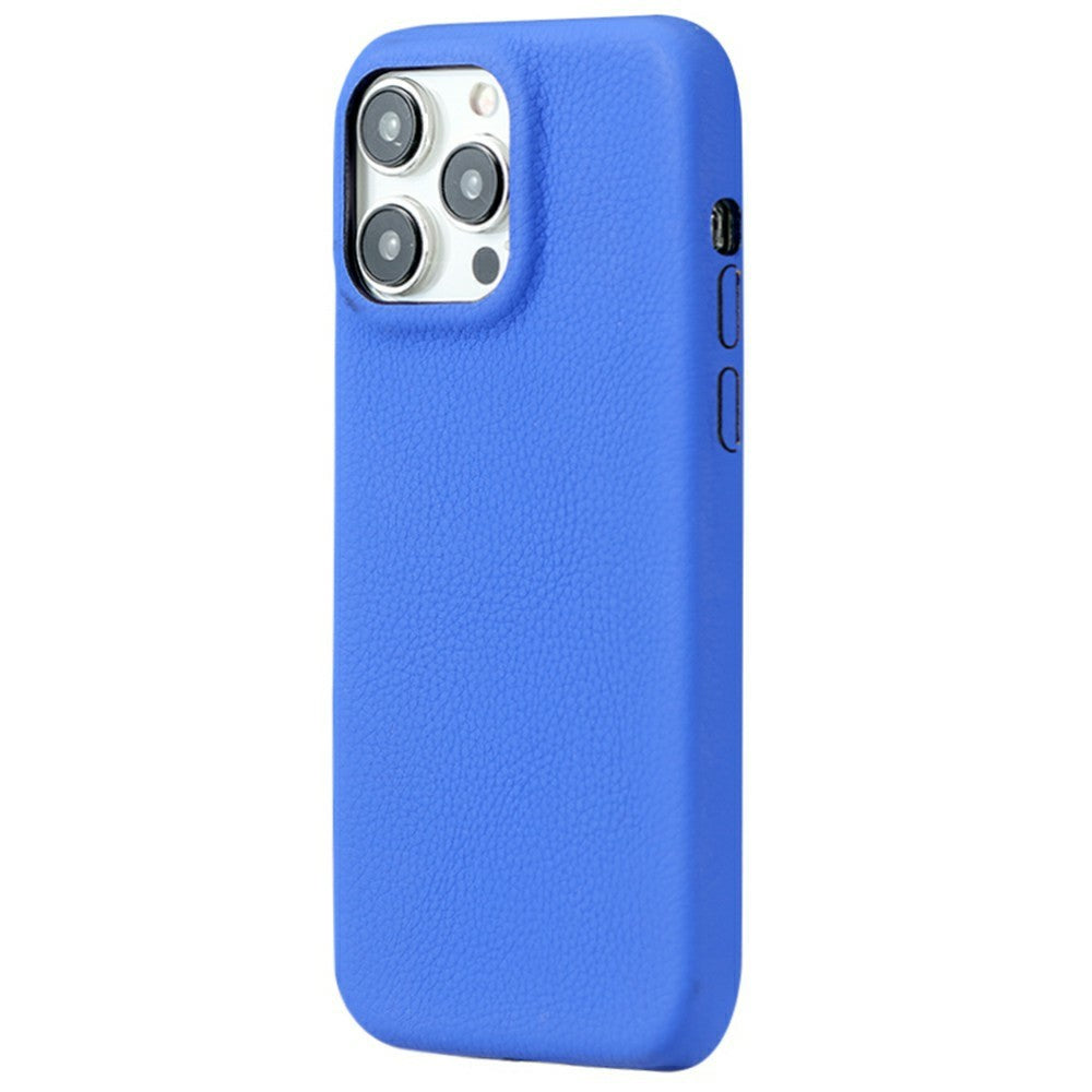 For iPhone 14 Pro Phone Case Skin Touch Litchi Texture Leather Coated PET Mobile Cover