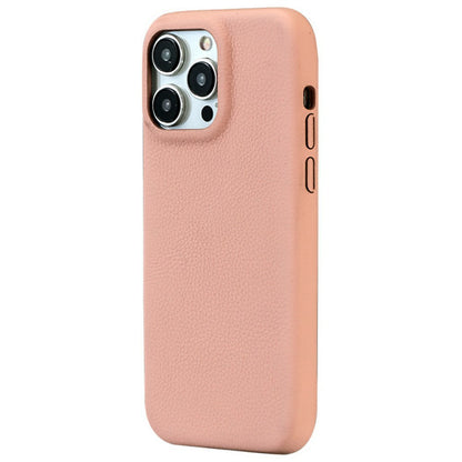For iPhone 14 Pro Phone Case Skin Touch Litchi Texture Leather Coated PET Mobile Cover