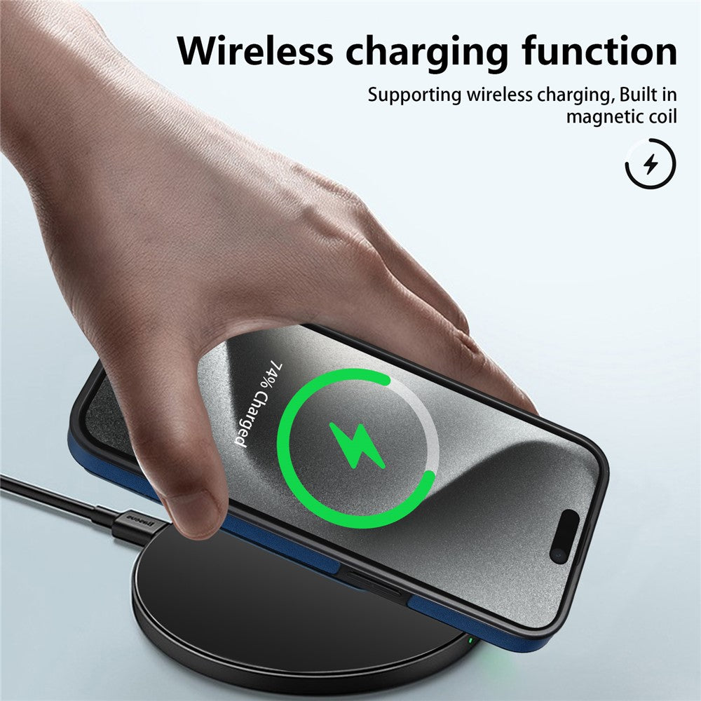 For iPhone 14 Pro Case Compatible with MagSafe Detachable Card Holder Kickstand Leather Phone Back Cover