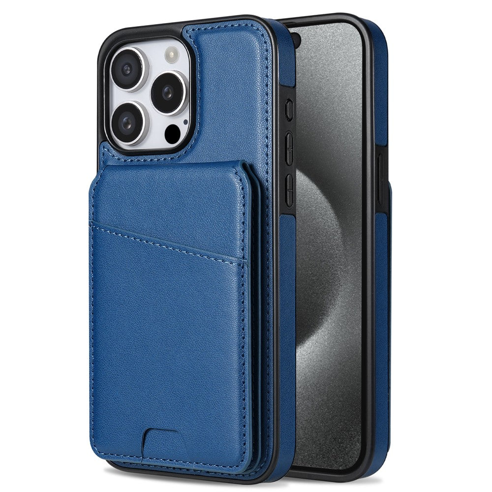 For iPhone 14 Pro Case Compatible with MagSafe Detachable Card Holder Kickstand Leather Phone Back Cover