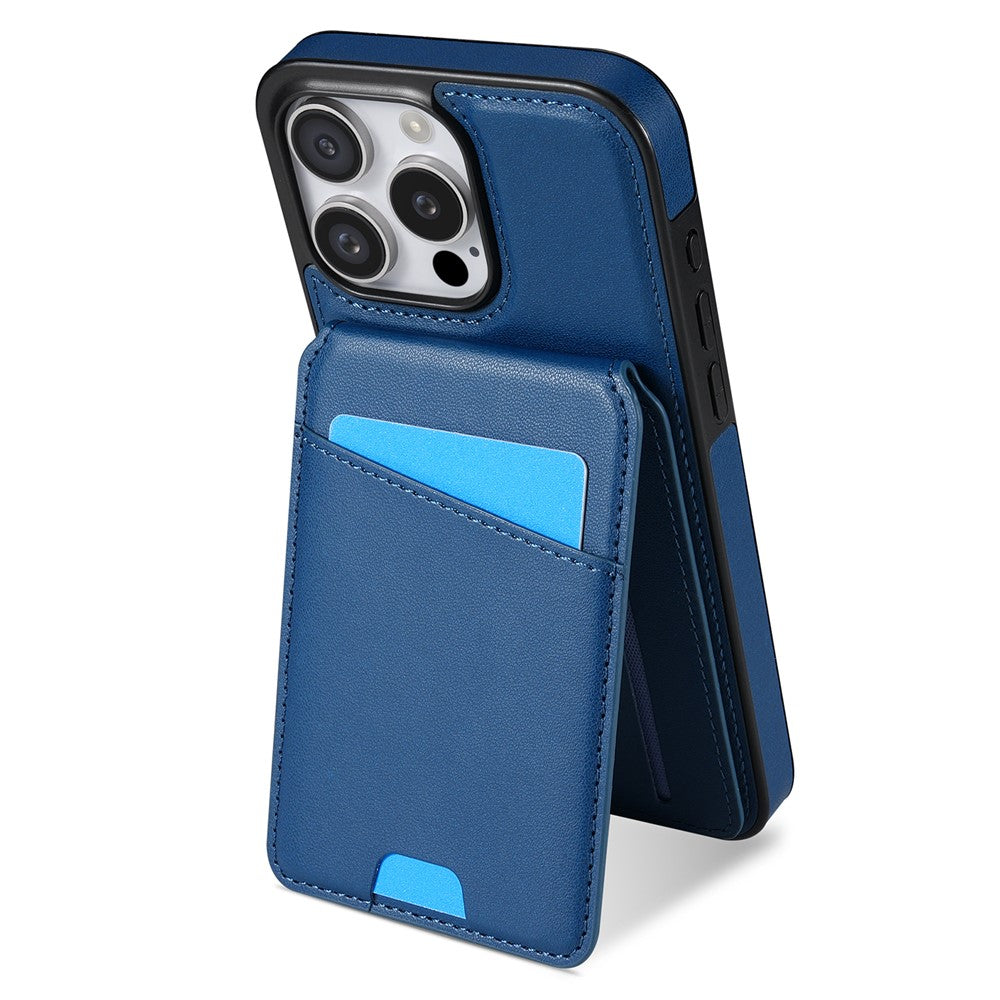 For iPhone 14 Pro Case Compatible with MagSafe Detachable Card Holder Kickstand Leather Phone Back Cover