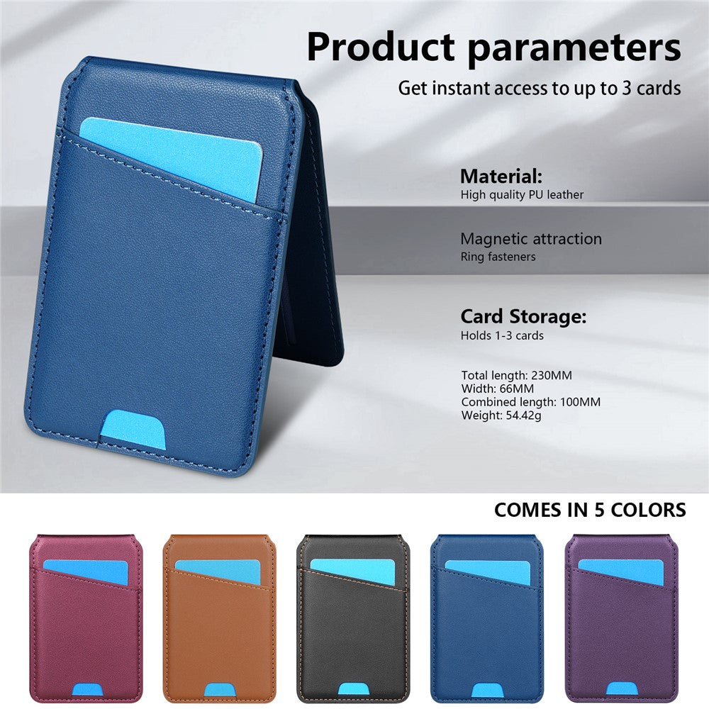 For iPhone 14 Pro Case Compatible with MagSafe Detachable Card Holder Kickstand Leather Phone Back Cover