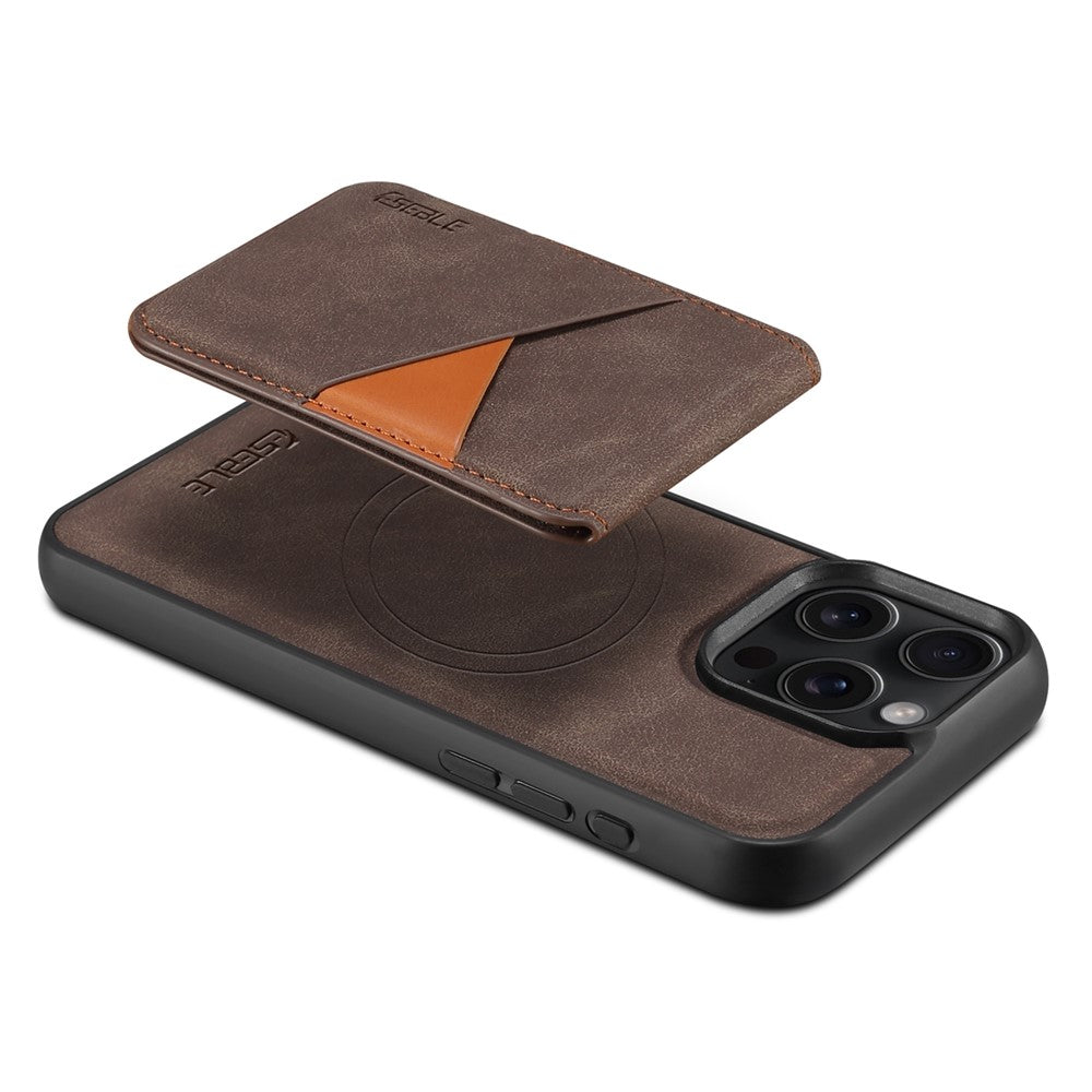 ESEBLE E2 For iPhone 14 Pro Magnetic Case RFID Blocking Retro Leather Back Cover with Detachable Card Holder