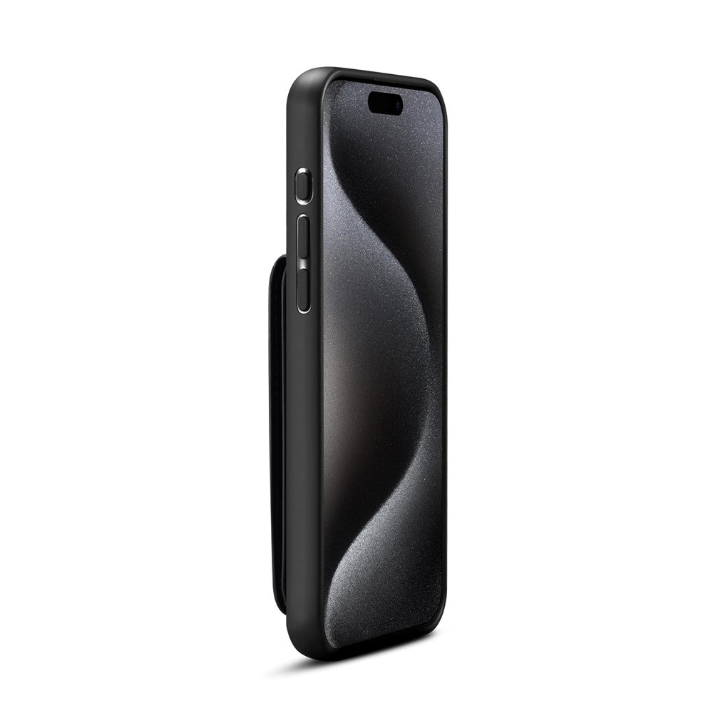 ESEBLE E2 For iPhone 14 Pro Magnetic Case RFID Blocking Retro Leather Back Cover with Detachable Card Holder