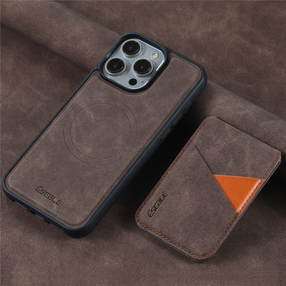 ESEBLE E2 For iPhone 14 Pro Magnetic Case RFID Blocking Retro Leather Back Cover with Detachable Card Holder