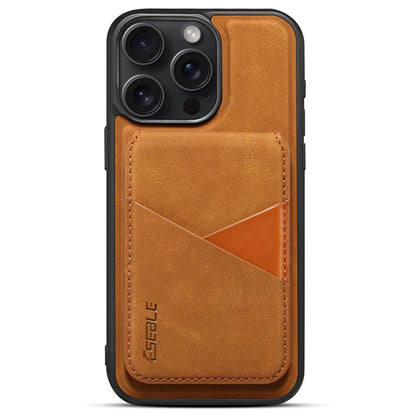 ESEBLE E2 For iPhone 14 Pro Magnetic Case RFID Blocking Retro Leather Back Cover with Detachable Card Holder