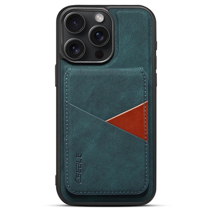 ESEBLE E2 For iPhone 14 Pro Magnetic Case RFID Blocking Retro Leather Back Cover with Detachable Card Holder