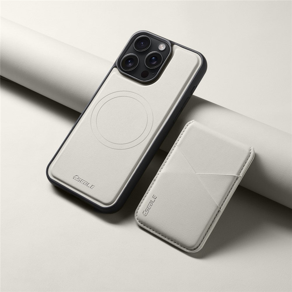 ESEBLE E3 For iPhone 14 Pro Magnetic Case with Detachable Card Holder Leather + TPU RFID Blocking Phone Cover