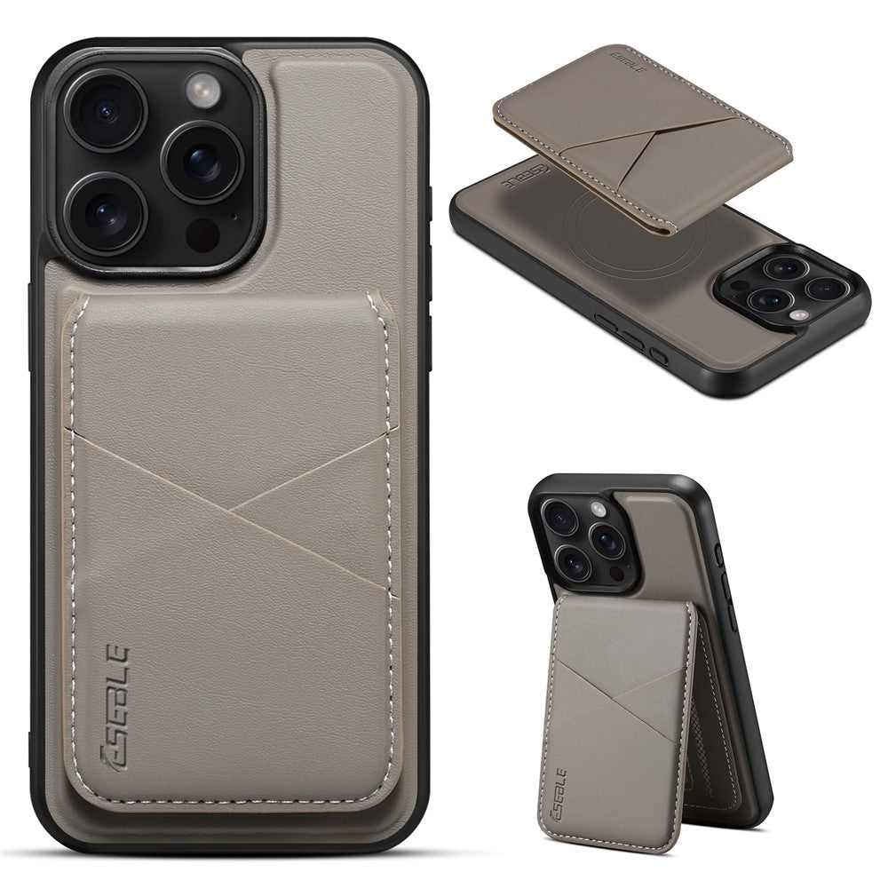 ESEBLE E3 For iPhone 14 Pro Magnetic Case with Detachable Card Holder Leather + TPU RFID Blocking Phone Cover