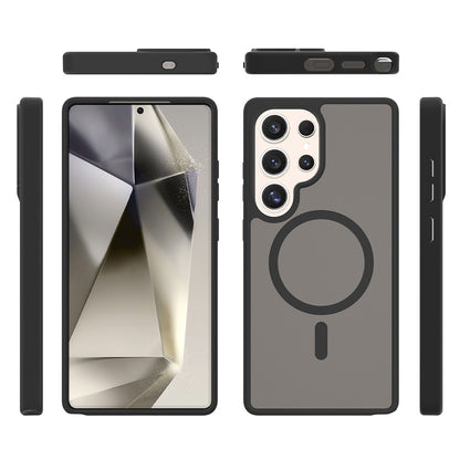 For Samsung Galaxy S25 Ultra Magnetic Case TPU Frame Acrylic Back Phone Cover Skin Touch