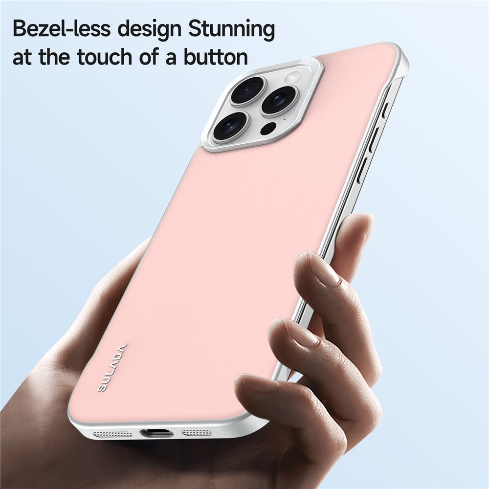 SULADA For iPhone 16 Pro Case Frameless PU + PC Back Phone Cover