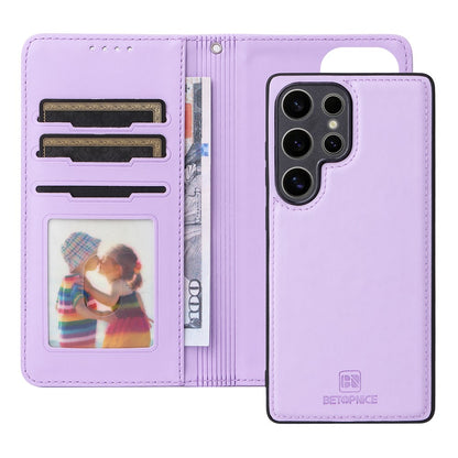 For Samsung Galaxy S25 Ultra Magnetic Case BETOPNICE Detachable PU Leather Phone Cover with Strap