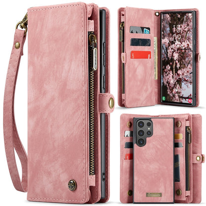 CASEME For Samsung Galaxy S25 Ultra Phone Cases  008 Leather Cover with Detachable Wallet and Strap