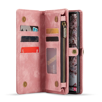 CASEME For Samsung Galaxy S25 Ultra Phone Cases  008 Leather Cover with Detachable Wallet and Strap