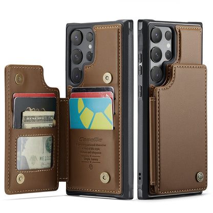 CASEME For Samsung Galaxy S25 Ultra Phone Case  C22 Leather Back Cover with RFID Blocking Card Slots