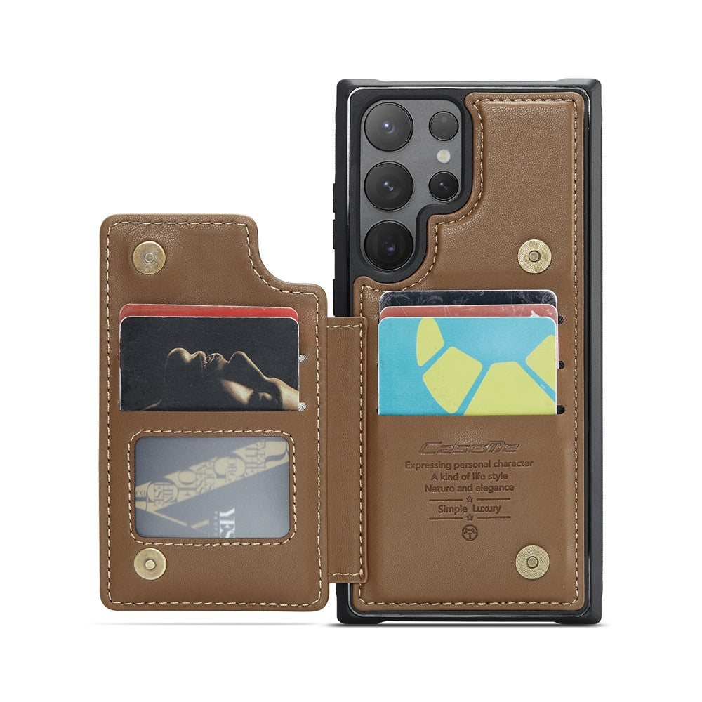 CASEME For Samsung Galaxy S25 Ultra Phone Case  C22 Leather Back Cover with RFID Blocking Card Slots
