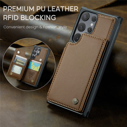 CASEME For Samsung Galaxy S25 Ultra Phone Case  C22 Leather Back Cover with RFID Blocking Card Slots