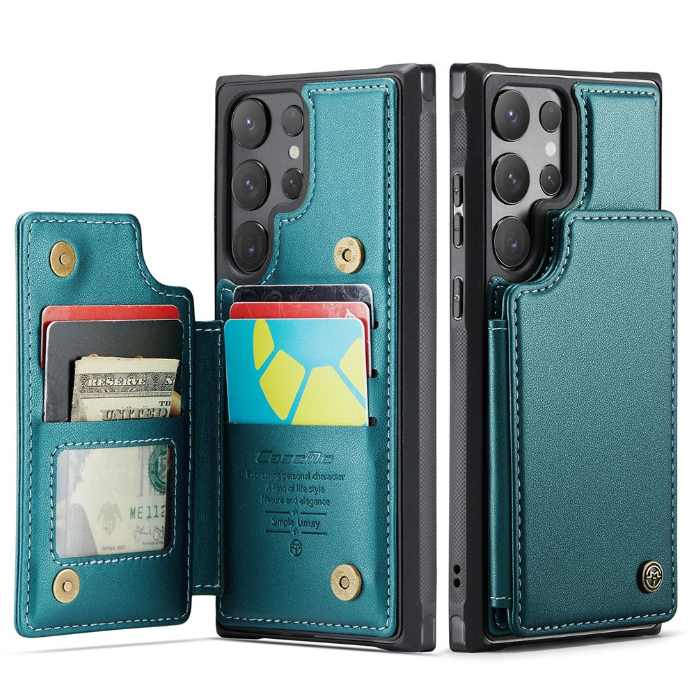 CASEME For Samsung Galaxy S25 Ultra Phone Case  C22 Leather Back Cover with RFID Blocking Card Slots