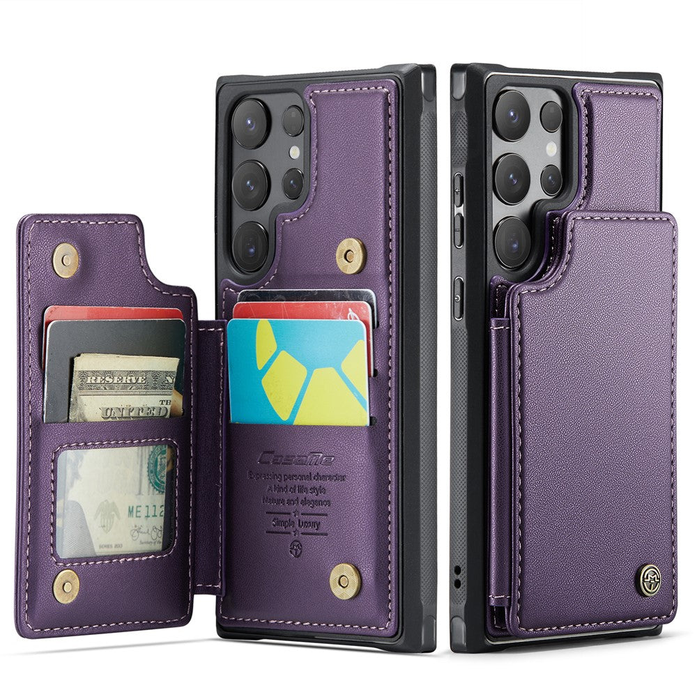 CASEME For Samsung Galaxy S25 Ultra Phone Case  C22 Leather Back Cover with RFID Blocking Card Slots