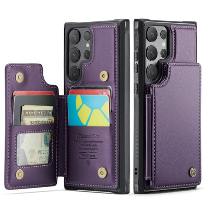 CASEME For Samsung Galaxy S25 Ultra Phone Case  C22 Leather Back Cover with RFID Blocking Card Slots