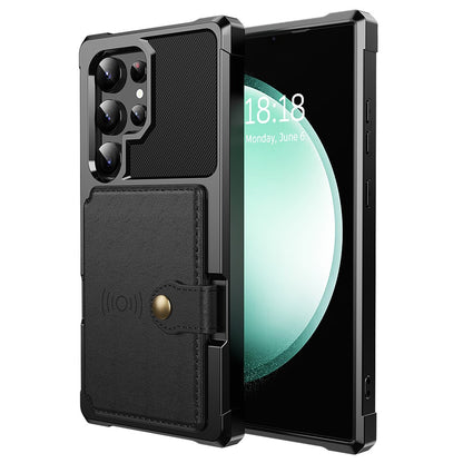 For Samsung Galaxy S25 Ultra Case with Card Holder PU Leather + TPU Phone Back Cover