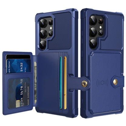 For Samsung Galaxy S25 Ultra Case with Card Holder PU Leather + TPU Phone Back Cover