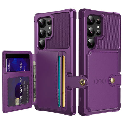 For Samsung Galaxy S25 Ultra Case with Card Holder PU Leather + TPU Phone Back Cover