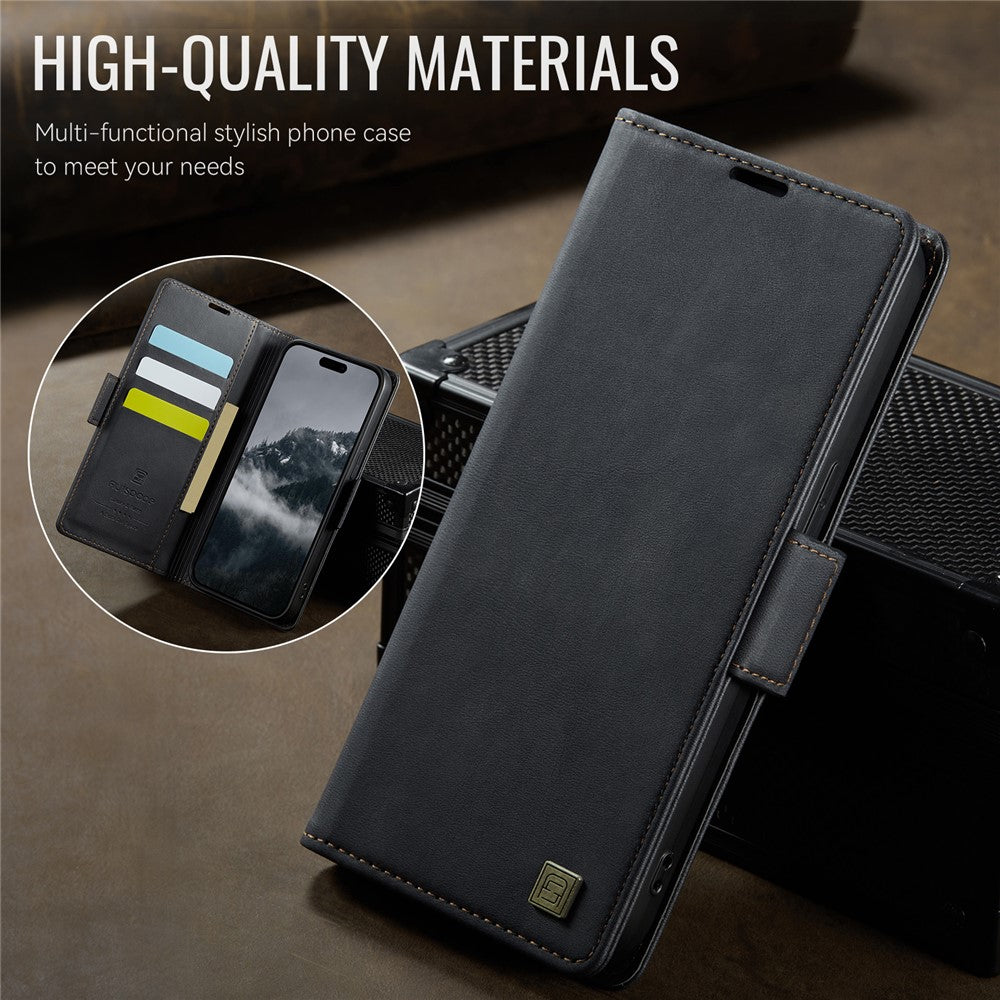 AUTSPACE For iPhone 14 Pro Case  A11 RFID Blocking Retro Leather Cell Phone Wallet Cover