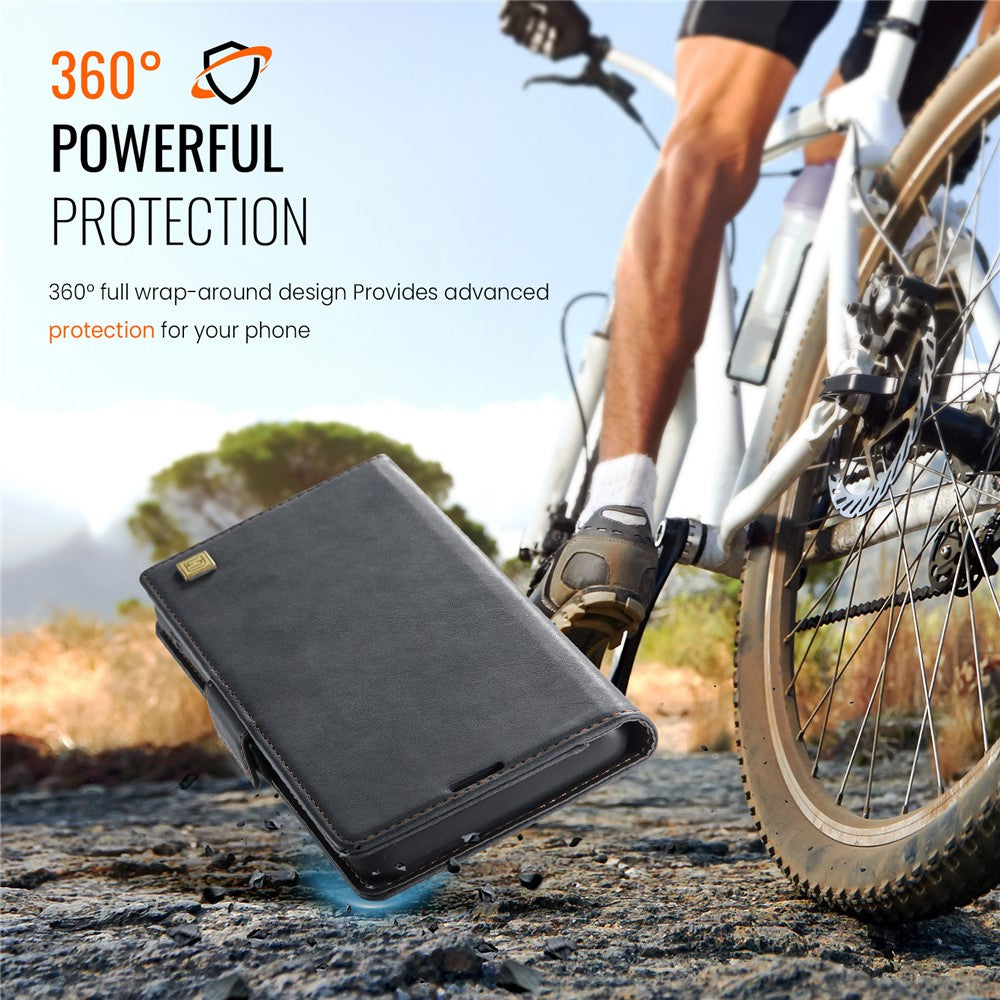 AUTSPACE For iPhone 14 Pro Case  A11 RFID Blocking Retro Leather Cell Phone Wallet Cover