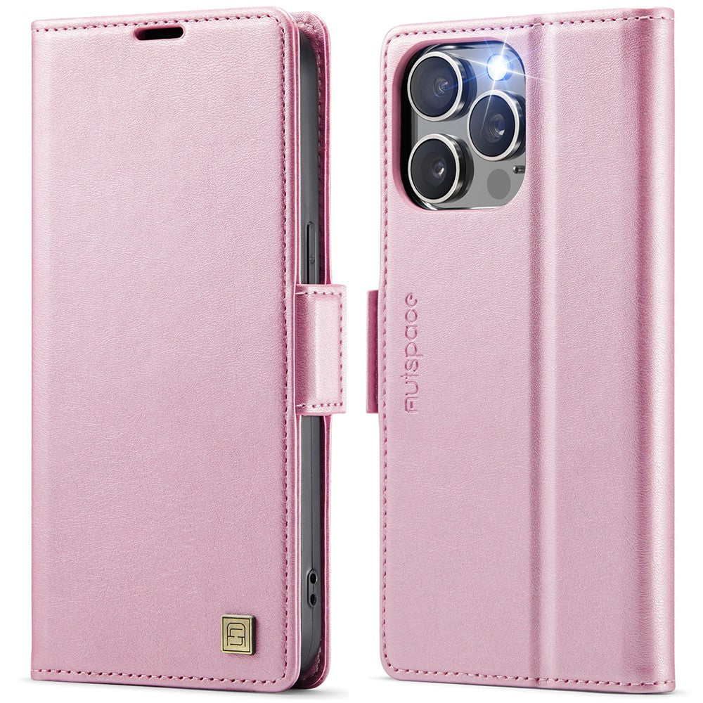 AUTSPACE For iPhone 14 Pro Case  A11 RFID Blocking Retro Leather Cell Phone Wallet Cover