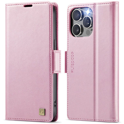 AUTSPACE For iPhone 14 Pro Case  A11 RFID Blocking Retro Leather Cell Phone Wallet Cover