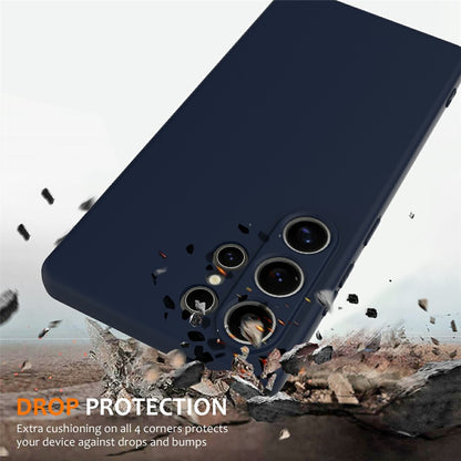 For Samsung Galaxy S25 Ultra Magnetic Case Liquid Silicone Phone Cover with Lanyard