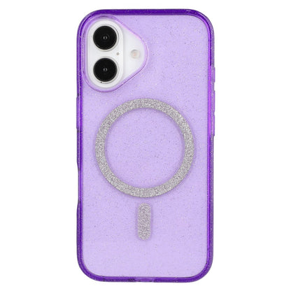 For iPhone 16 Case Compatible with MagSafe 2.0mm PC + TPU Glitter Phone Cover