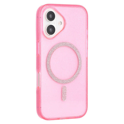 For iPhone 16 Case Compatible with MagSafe 2.0mm PC + TPU Glitter Phone Cover