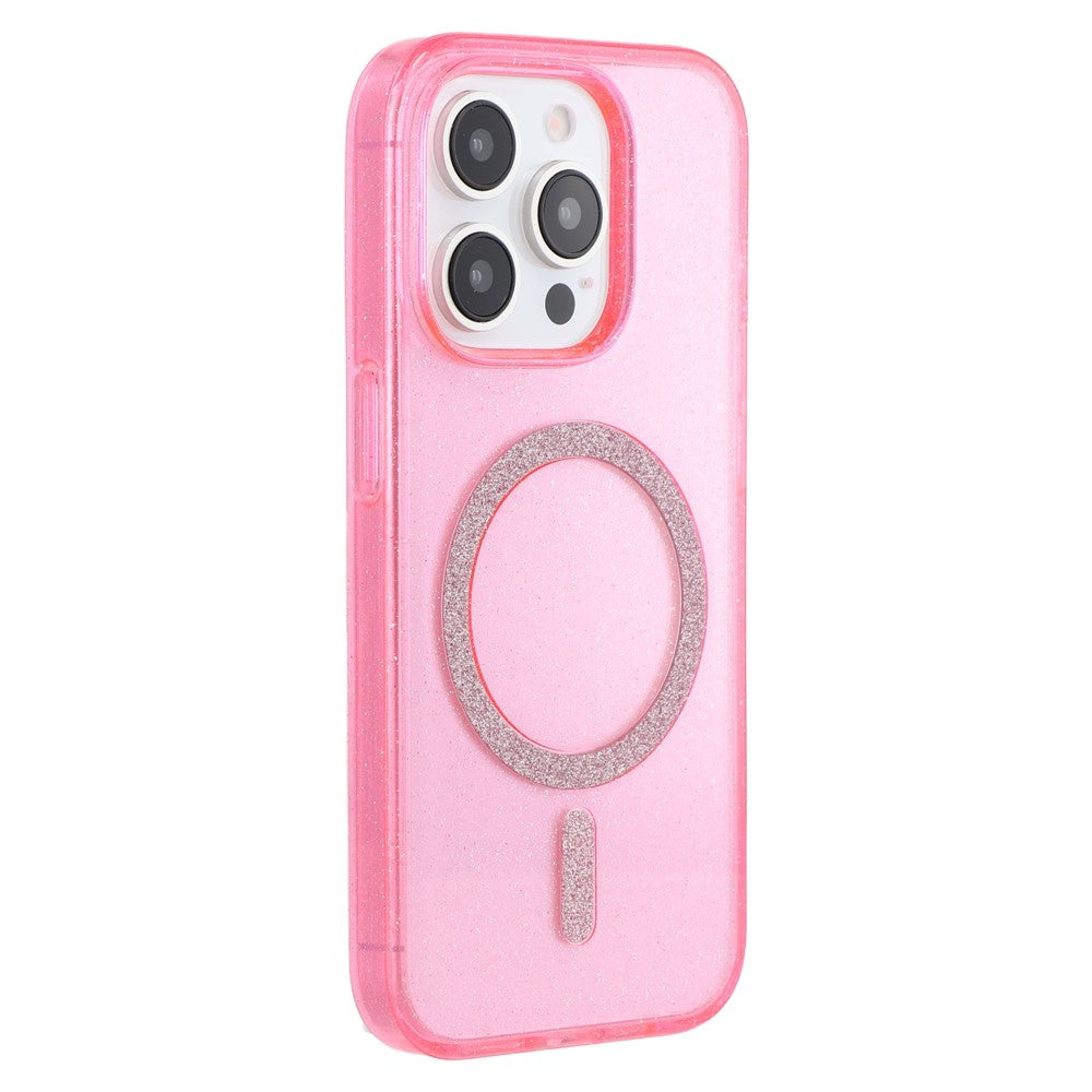 For iPhone 14 Pro Case Compatible with MagSafe 2.0mm PC + TPU Glitter Phone Cover