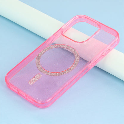 For iPhone 14 Pro Case Compatible with MagSafe 2.0mm PC + TPU Glitter Phone Cover