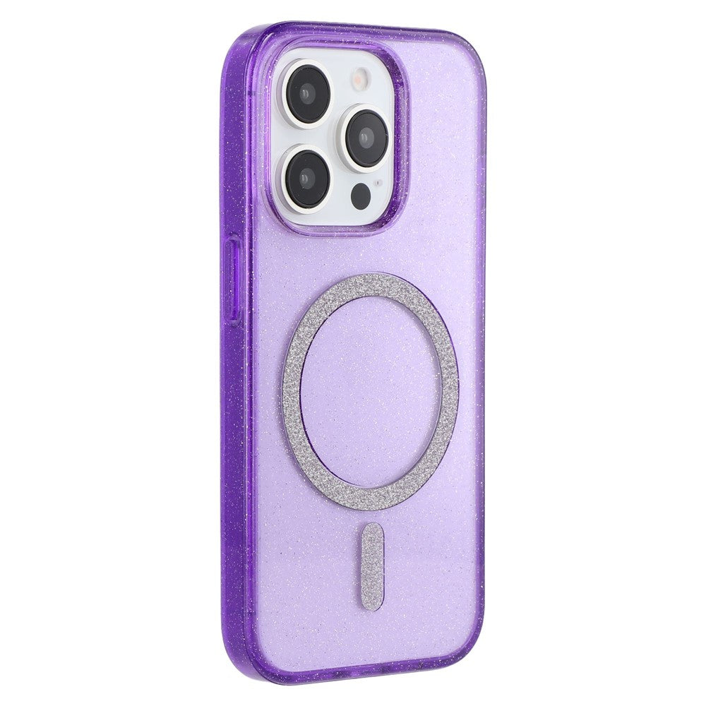For iPhone 14 Pro Case Compatible with MagSafe 2.0mm PC + TPU Glitter Phone Cover