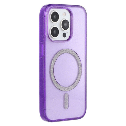 For iPhone 14 Pro Case Compatible with MagSafe 2.0mm PC + TPU Glitter Phone Cover