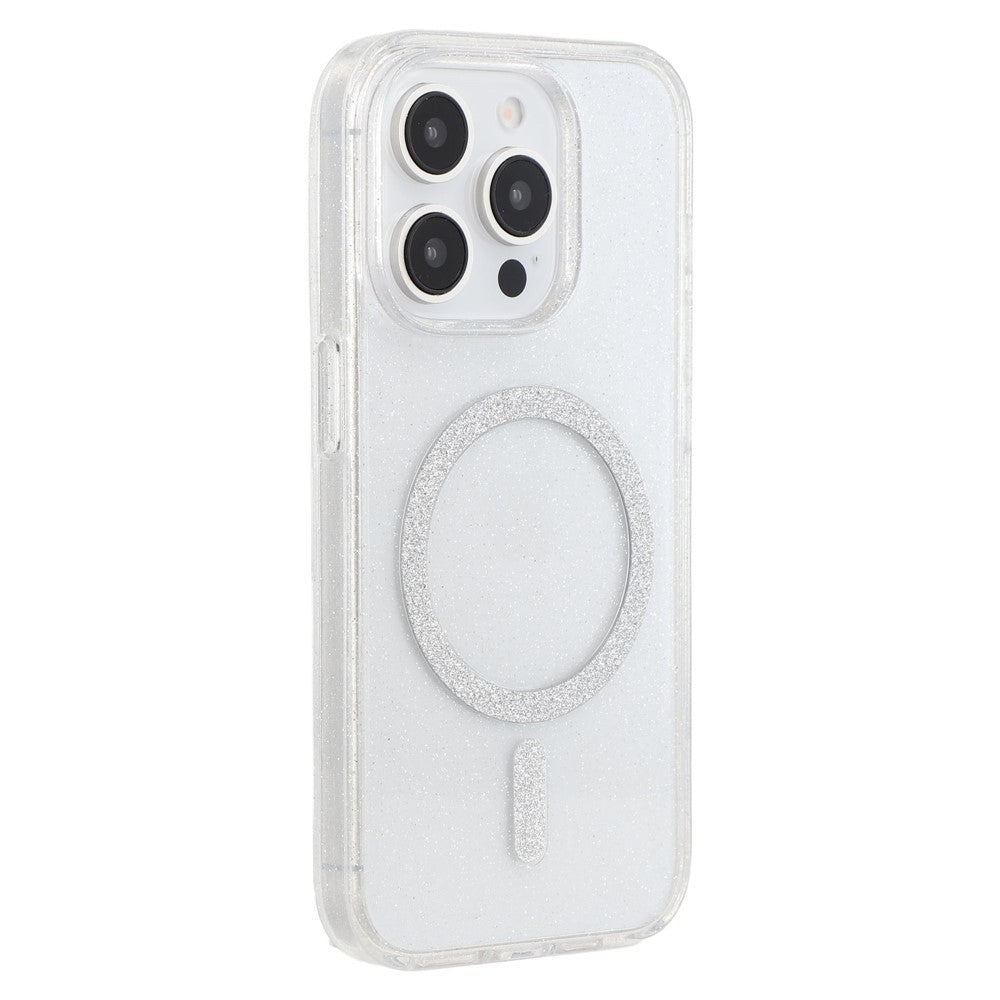 For iPhone 14 Pro Case Compatible with MagSafe 2.0mm PC + TPU Glitter Phone Cover