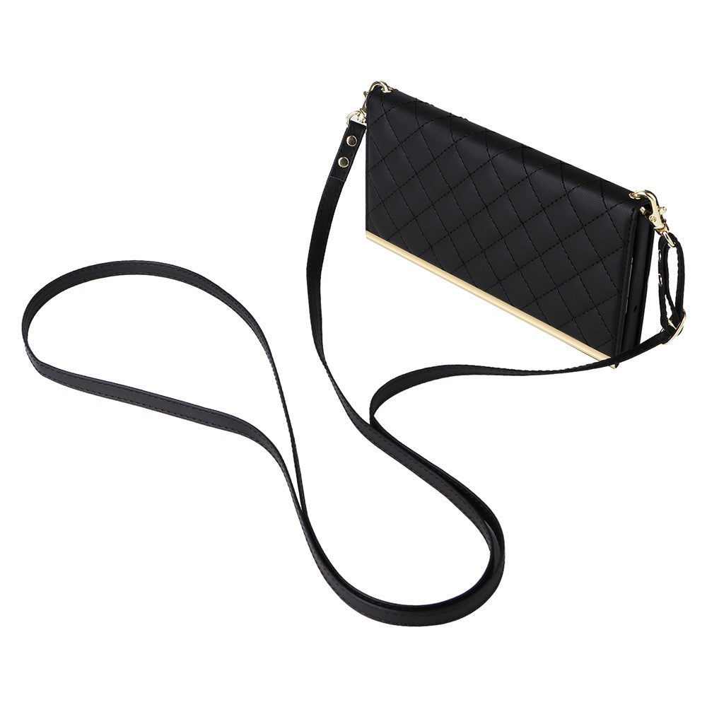 For Samsung Galaxy S25 Ultra Case Suction Cup PU Leather Wallet Phone Cover with Straps
