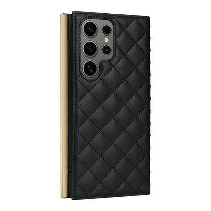 For Samsung Galaxy S25 Ultra Case Suction Cup PU Leather Wallet Phone Cover with Straps