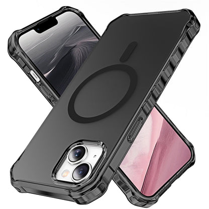 For iPhone 14 Case Compatible with MagSafe Small Wavy Edge PC + TPU Phone Cover