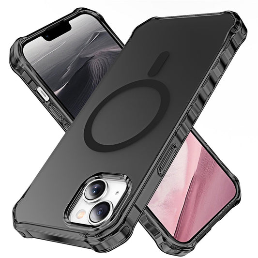 For iPhone 14 Case Compatible with MagSafe Small Wavy Edge PC + TPU Phone Cover