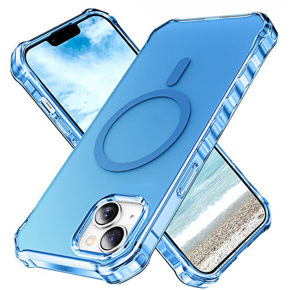 For iPhone 14 Case Compatible with MagSafe Small Wavy Edge PC + TPU Phone Cover