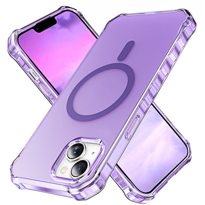 For iPhone 14 Case Compatible with MagSafe Small Wavy Edge PC + TPU Phone Cover