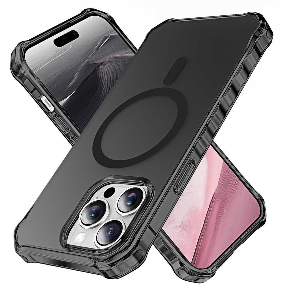 For iPhone 14 Pro Case Compatible with MagSafe Small Wavy Edge PC + TPU Phone Cover